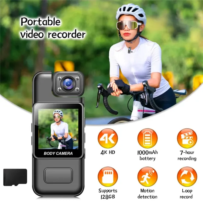 Caméra Portable HD avec Écran et Objectif Rotatif 180° WiFi ZC-M11