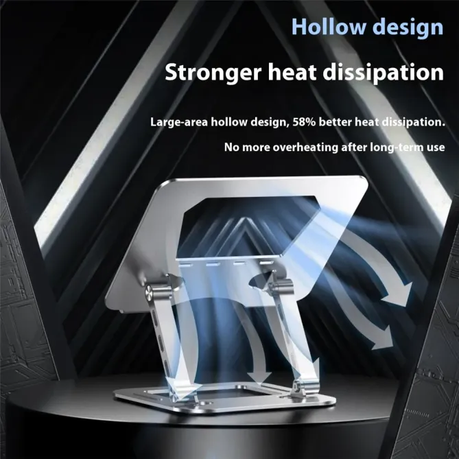 Support Pliable PC Portable 17,3" Nano-Acier Double Bras Ajustable