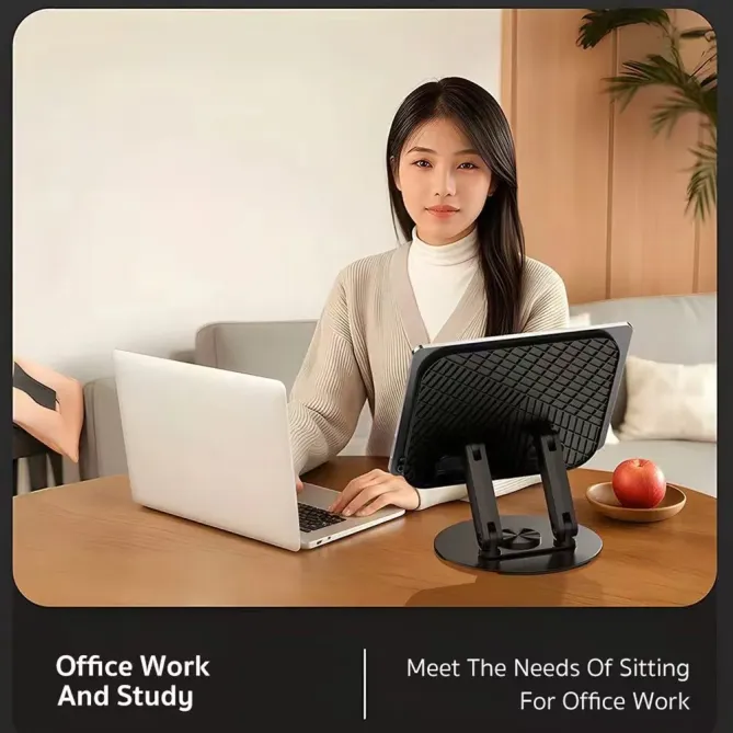 Support pliable rotatif pour tablette