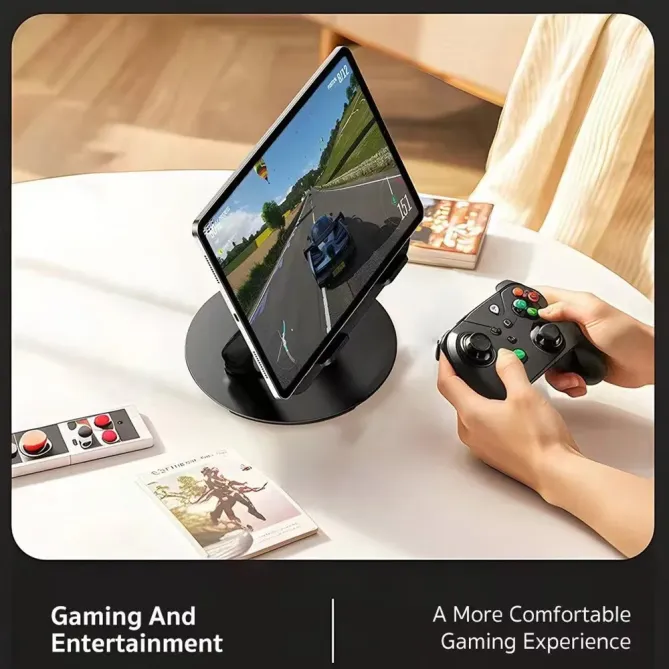 Support pliable rotatif pour tablette