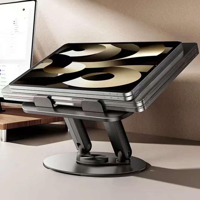 Support pliable rotatif pour tablette