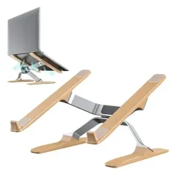 Support ajustable alu/bois ordinateurs 14-16"