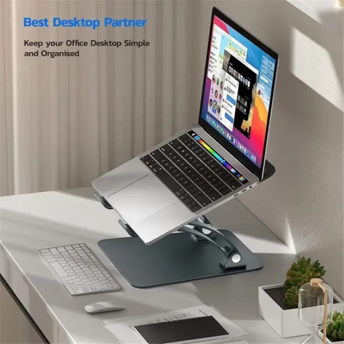 Support aluminium réglable ventilé ordinateur 16"