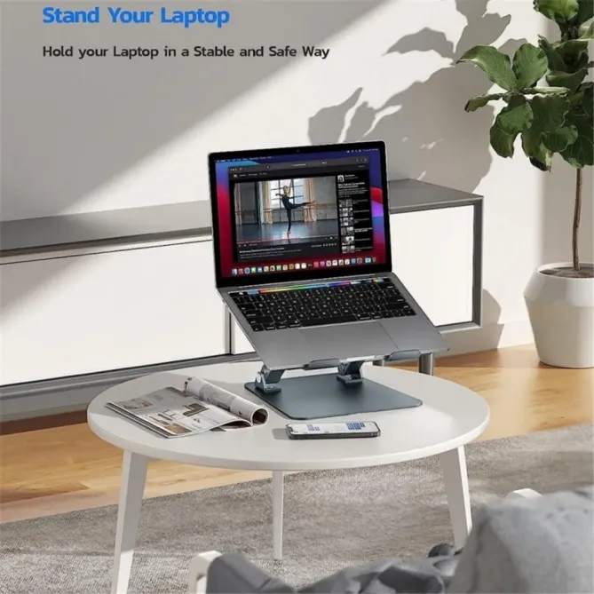 Support aluminium réglable ventilé ordinateur 16"