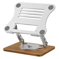 Support pliable rotatif bois/métal pour ordinateur