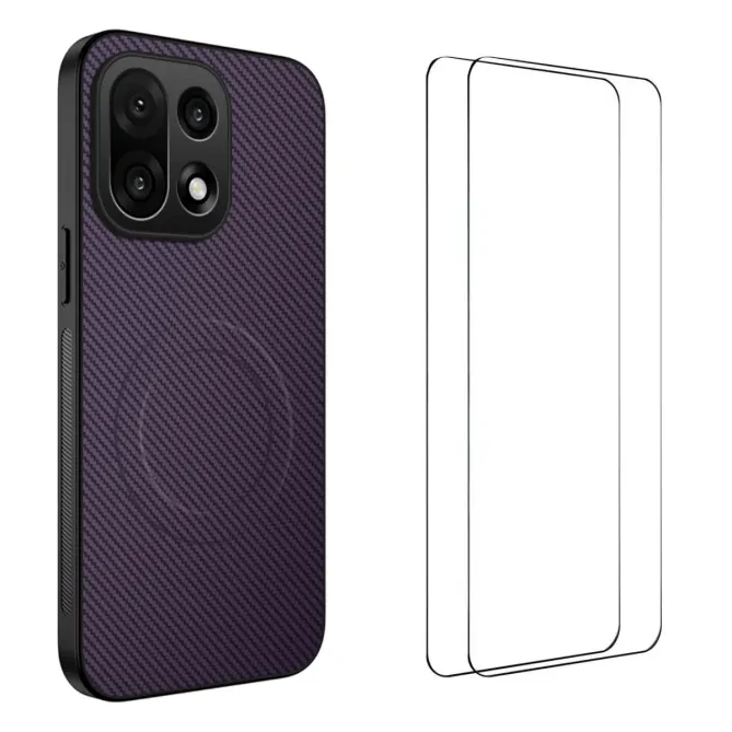 Coque OnePlus 15 Carbone Magnétique avec 2 Verres Trempés