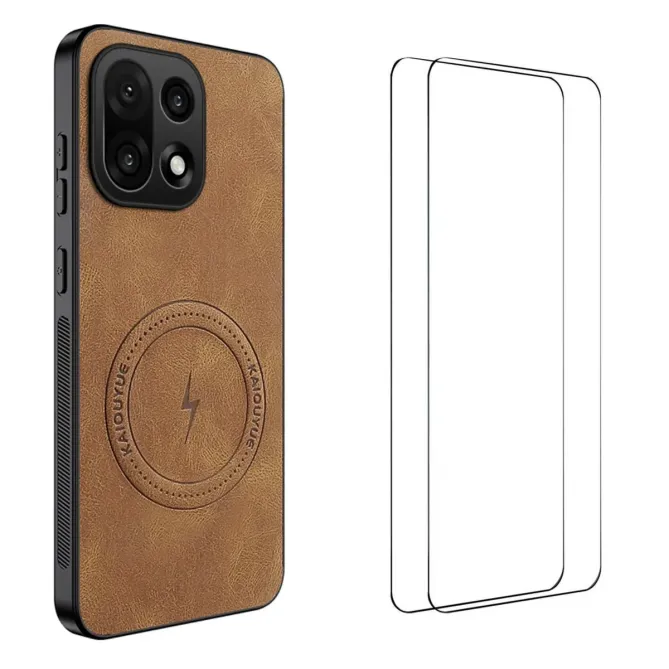 Coque OnePlus 15 Magnétique Nappa avec 2 verre trempé