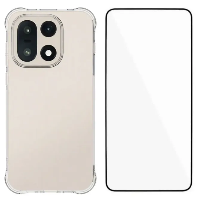Pack OnePlus 15 | Coque Coins Renforcés Transparente avec Verre Trempé