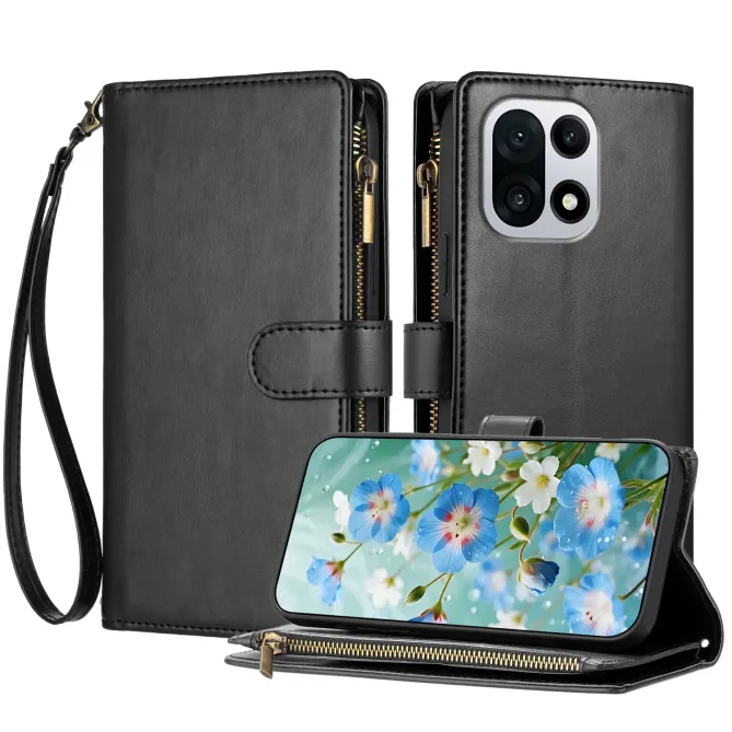 Housse Portefeuille OnePlus 15 Grande Capacité avec Poche Zippée