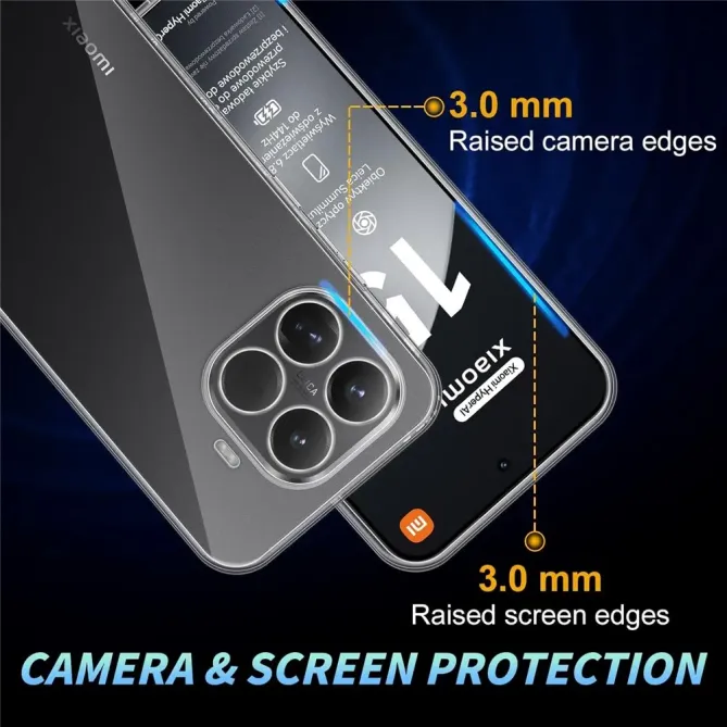 Coque transparente Xiaomi 15T Pro avec protection d'écran en verre tre