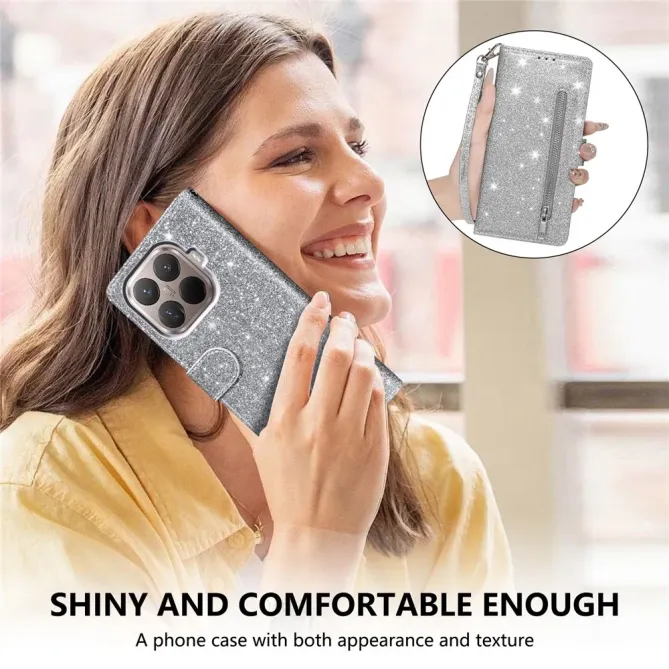 Housse Xiaomi 15T Pro Pailletée Fermeture Zip