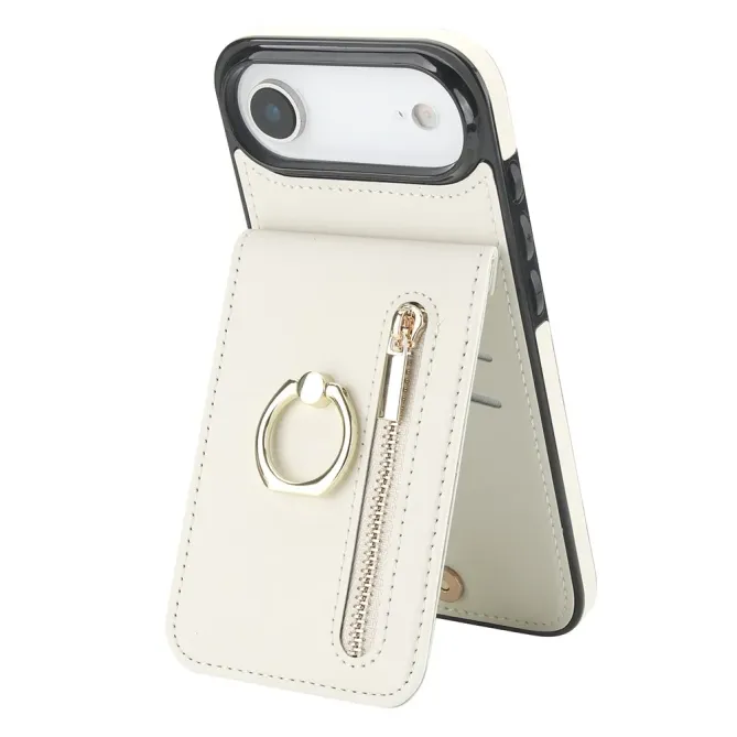 Coque iPhone Air Zippée RFID Porte-cartes Rétro