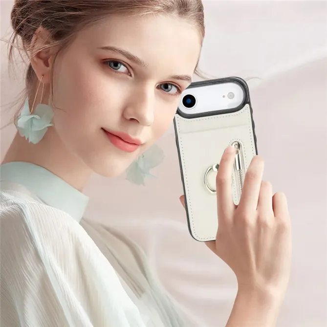 Coque iPhone Air Zippée RFID Porte-cartes Rétro