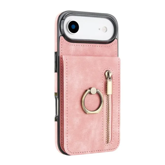 Coque iPhone Air Zippée RFID Porte-cartes Rétro