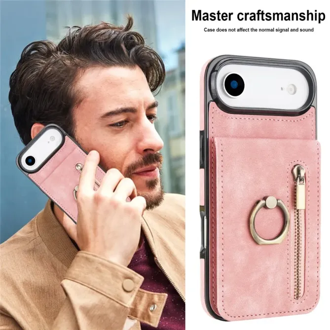 Coque iPhone Air Zippée RFID Porte-cartes Rétro