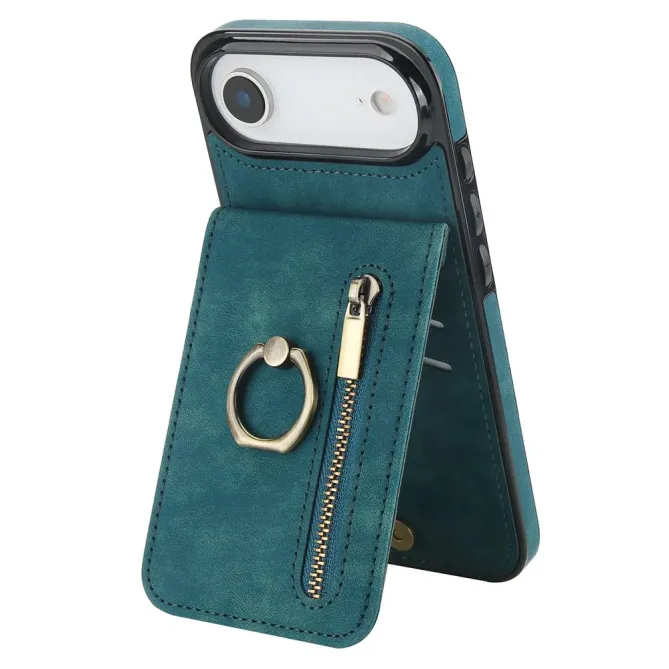 Coque iPhone Air Zippée RFID Porte-cartes Rétro