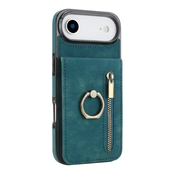 Coque iPhone Air Zippée RFID Porte-cartes Rétro