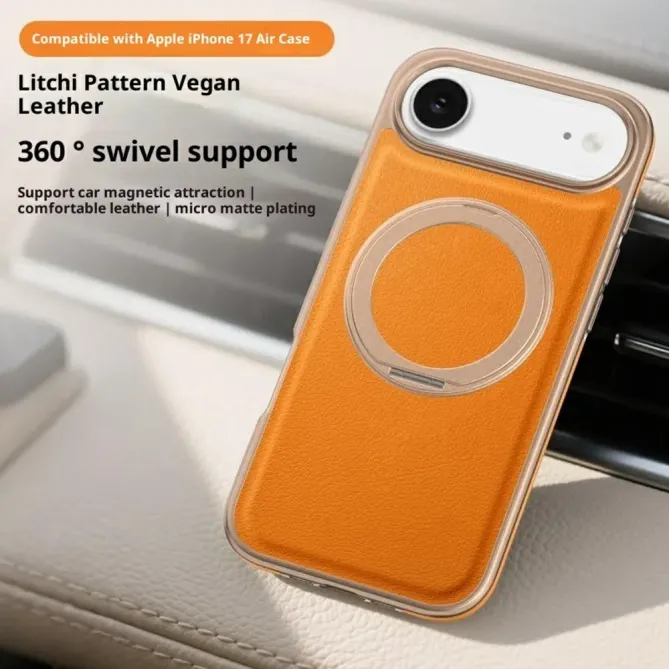 Coque iPhone Air Magnétique Support Rotatif Finition Métallisée