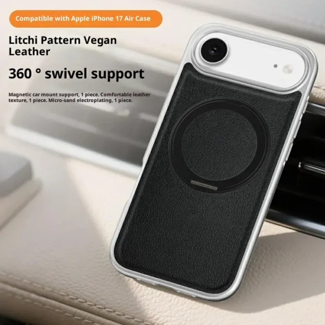 Coque iPhone Air Magnétique Support Rotatif Finition Métallisée