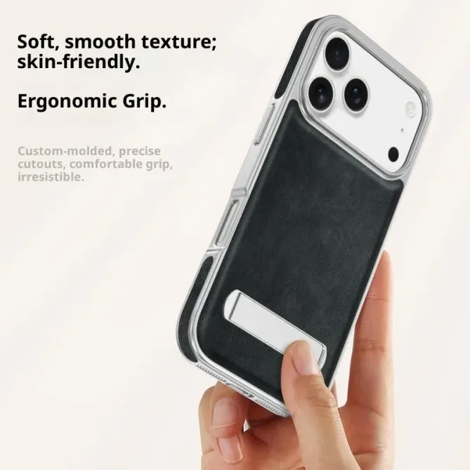 Coque iPhone Air Support Invisible Texture Cuir