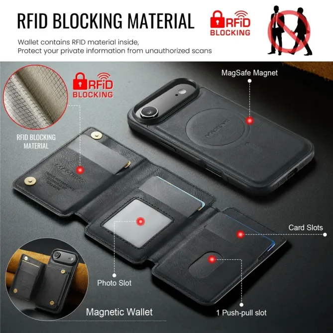 K3 Series | Coque iPhone Air Compatible MagSafe Style Cuir