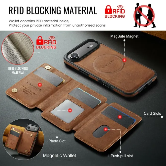 K3 Series | Coque iPhone Air Compatible MagSafe Style Cuir
