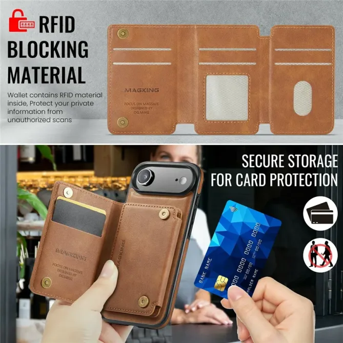 K3 Series | Coque iPhone Air Compatible MagSafe Style Cuir