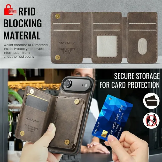 K3 Series | Coque iPhone Air Compatible MagSafe Style Cuir