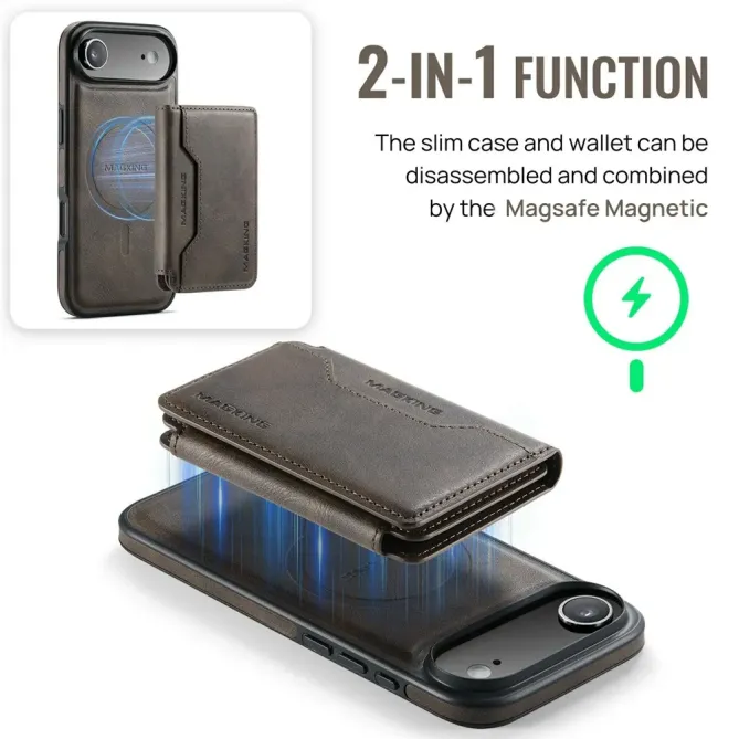 K3 Series | Coque iPhone Air Compatible MagSafe Style Cuir