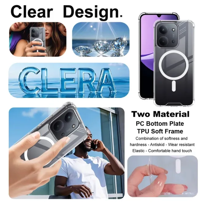 Coque Xiaomi Redmi 15C 4G / 5G / Poco C85 4G Transparente MagSafe