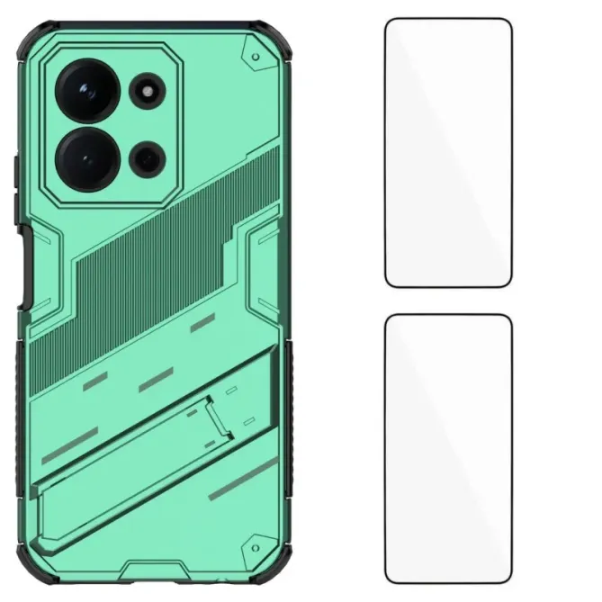 Coque Xiaomi Redmi 15C / Poco C85 4G HERA avec support et 2 verres tre