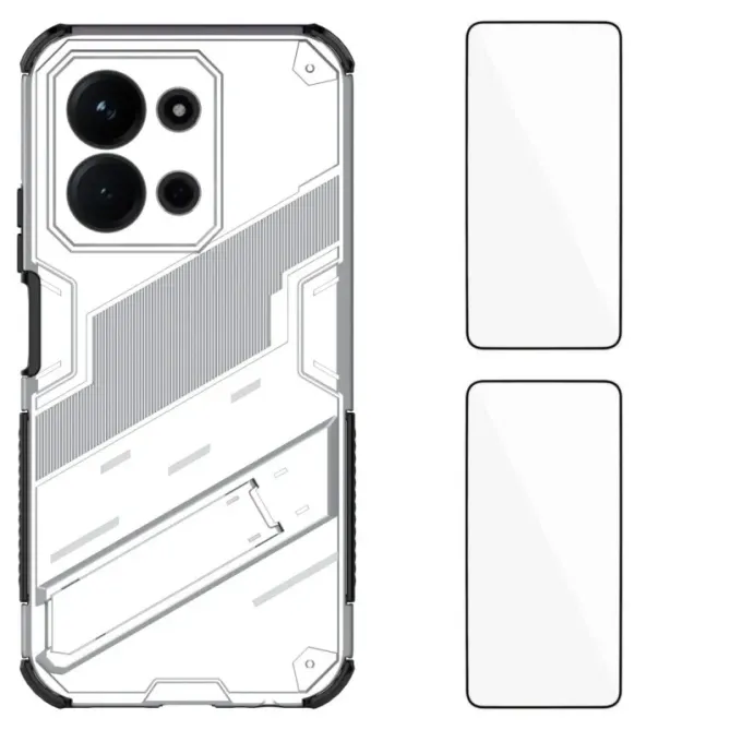 Coque Xiaomi Redmi 15C / Poco C85 4G HERA avec support et 2 verres tre