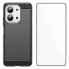 Coque Xiaomi Redmi 15C / Poco C85 4G flexible effet brossé avec verre 
