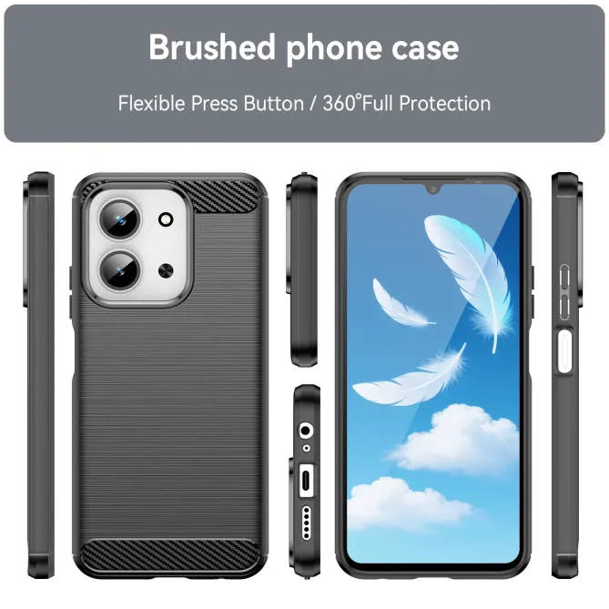 Coque Xiaomi Redmi 15C / Poco C85 4G flexible effet brossé avec verre 