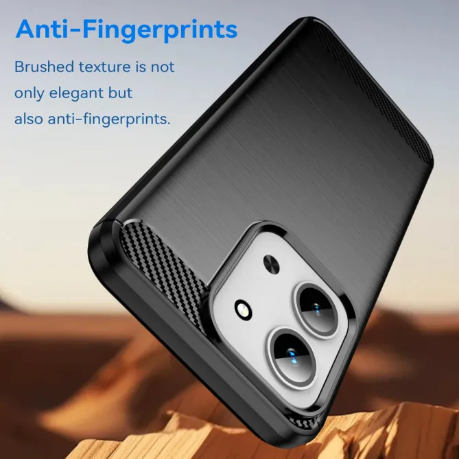 Coque Xiaomi Redmi 15C / Poco C85 4G flexible effet brossé avec verre 
