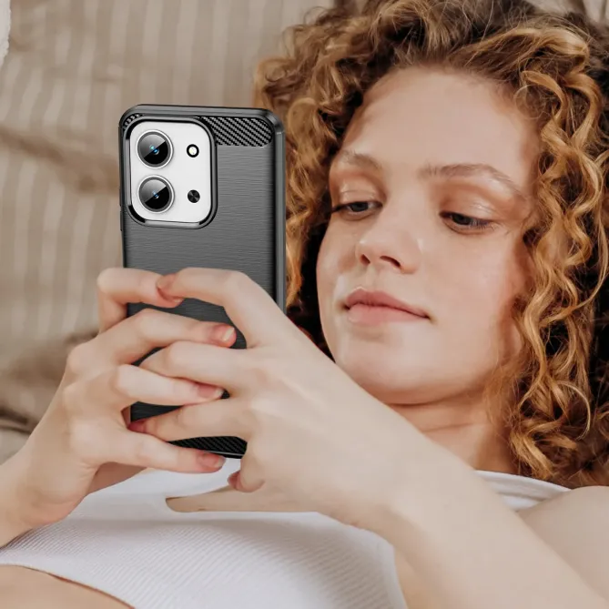 Coque Xiaomi Redmi 15C / Poco C85 4G flexible effet brossé avec verre 