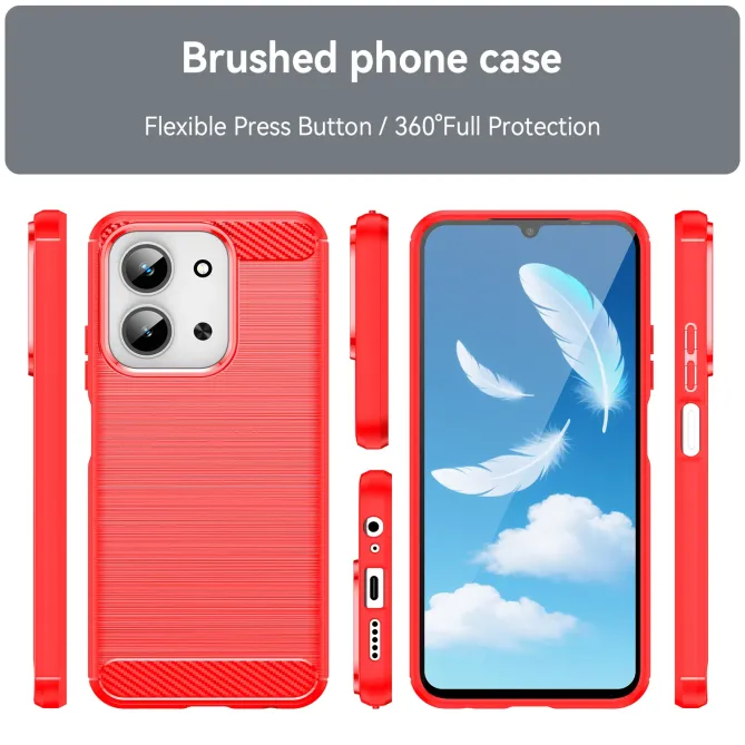 Coque Xiaomi Redmi 15C / Poco C85 4G flexible effet brossé avec verre 