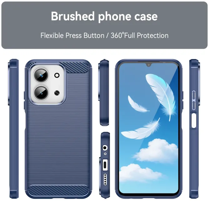 Coque Xiaomi Redmi 15C / Poco C85 4G flexible effet brossé avec verre 