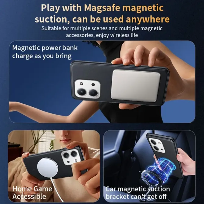 Coque Xiaomi Redmi 15C 4G / 5G / Poco C85 4G cuir magnétique