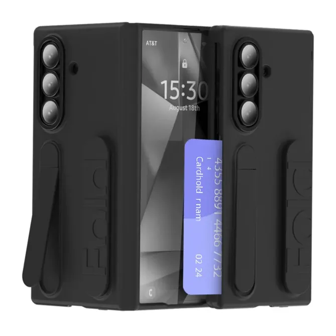 Coque Samsung Galaxy Z Fold 7 Support & Dragonne avec Porte-Carte
