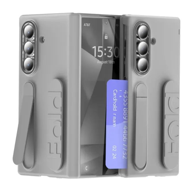 Coque Samsung Galaxy Z Fold 7 Support & Dragonne avec Porte-Carte