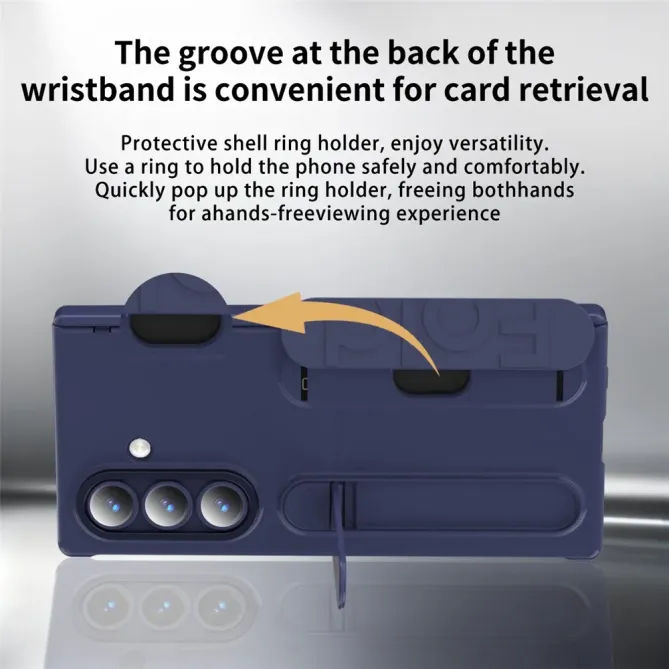 Coque Samsung Galaxy Z Fold 7 Support & Dragonne avec Porte-Carte