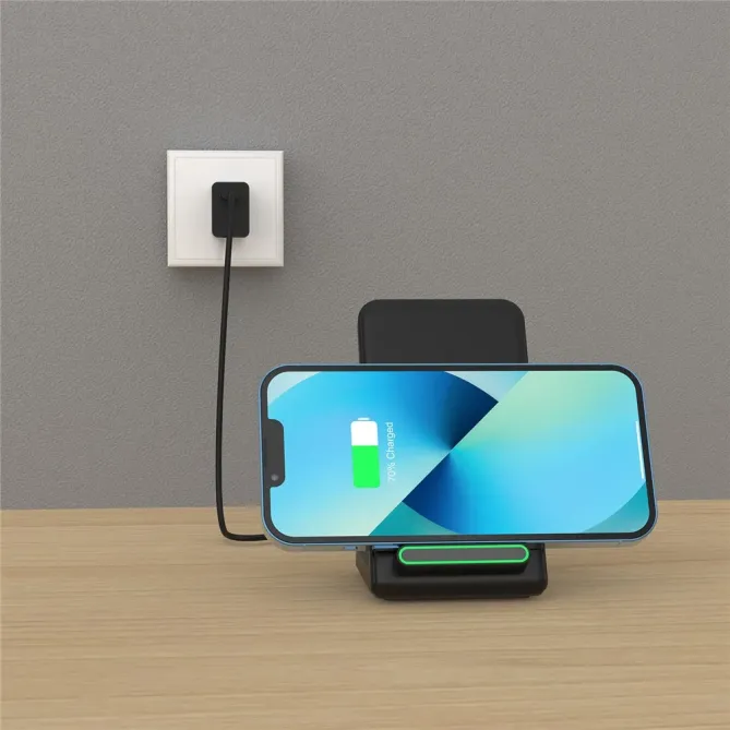 Socle Chargeur Sans Fil 15W - Support Mobile et Bureau