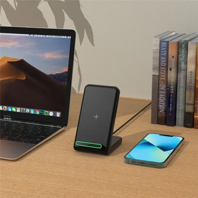 Socle Chargeur Sans Fil 15W - Support Mobile et Bureau