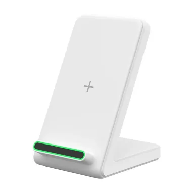 Socle Chargeur Sans Fil 15W - Support Mobile et Bureau Blanc - photo 11