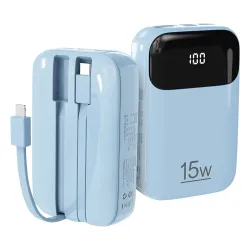 Batterie Externe K0090 20000mAh | Double Câble Intégré et Affichage Di