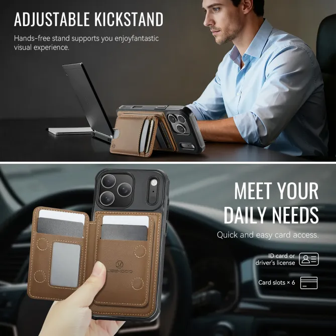 Coque iPhone 17 Pro Max J10 MagSafe Portefeuille Amovible