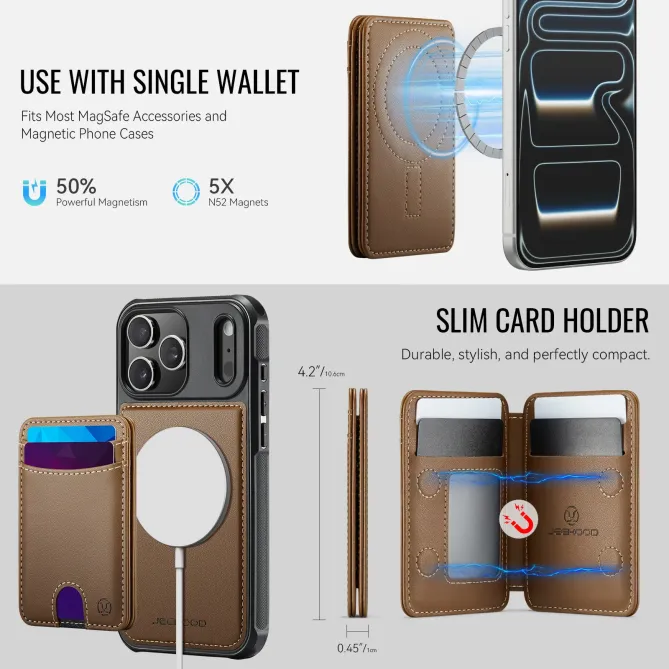 Coque iPhone 17 Pro Max J10 MagSafe Portefeuille Amovible