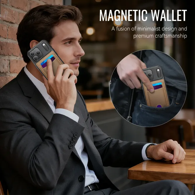 Coque iPhone 17 Pro Max J10 MagSafe Portefeuille Amovible