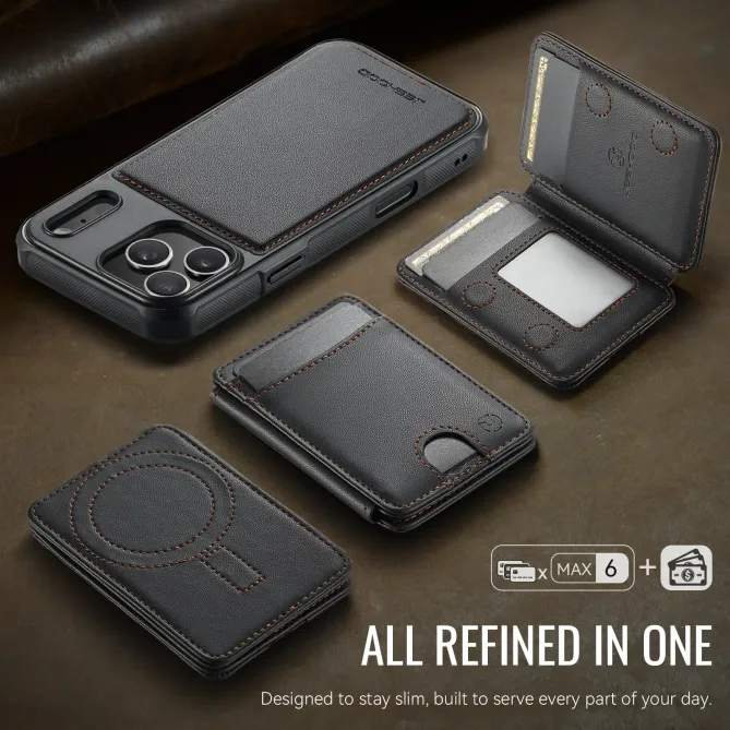 Coque iPhone 17 Pro Max J10 MagSafe Portefeuille Amovible